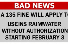 Bad news : a 135 fine will apply to gardeners using rainwater without authorization starting February 3